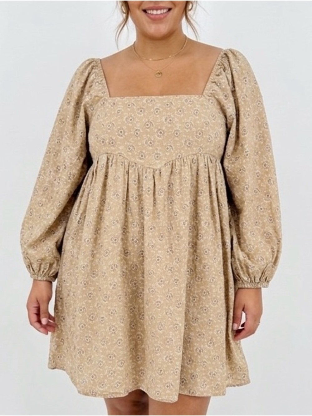 Rylee + Cru Floral Swiss Dot Cotton Babydoll Nap Dress XL Cottagecore Peasant